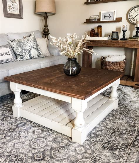 Offer Farmhouse Style Coffee Table Set